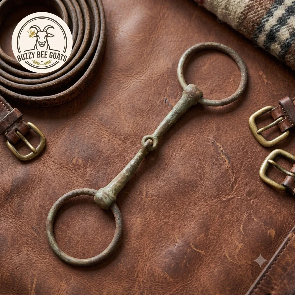 Antique Vintage Iron Loose Ring Snaffle Bit Horse Tack Decor Collectible 5-6 In